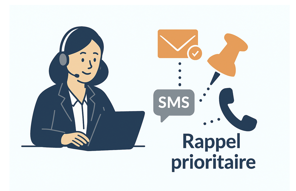 📌 3. Envoi des messages par mail, SMS, et rappel prioritaire